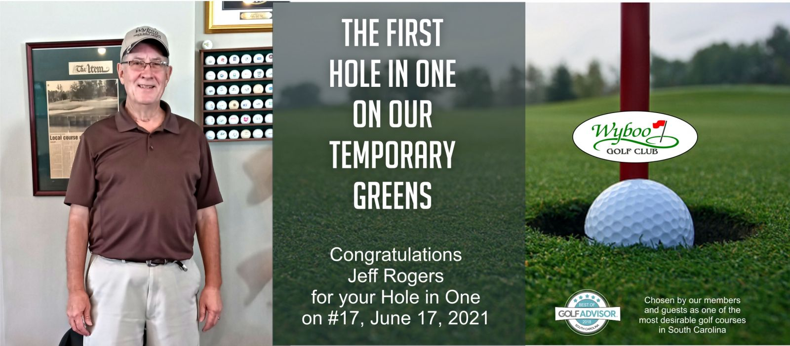 Hole in One Announcement Jeff Ro